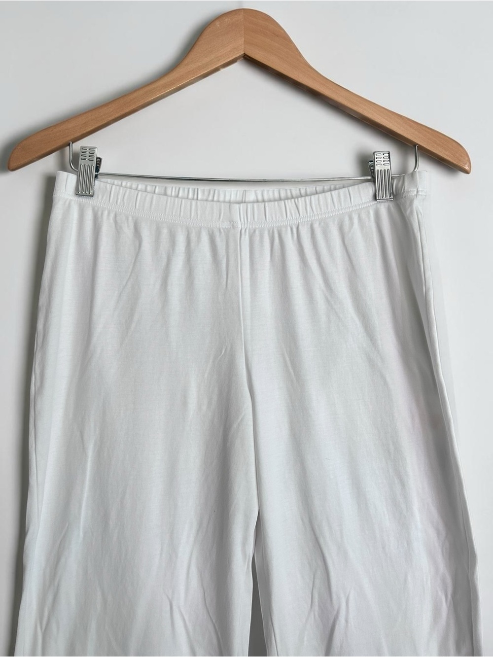 Hanro Moments White Mercerized Cotton Pajama Pants Sz Small Elastic Waist - Picture 6 of 8